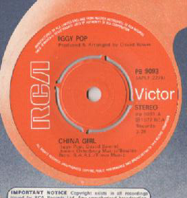 Accords et paroles China Girl Iggy Pop
