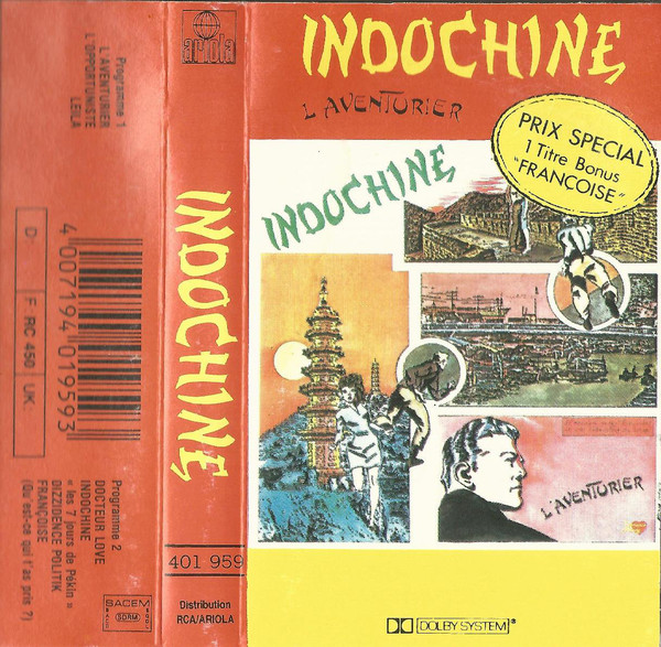 Accords et paroles L'aventurier Indochine