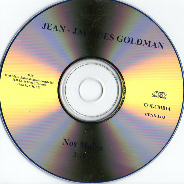 Accords et paroles Nos mains Jean-Jacques Goldman