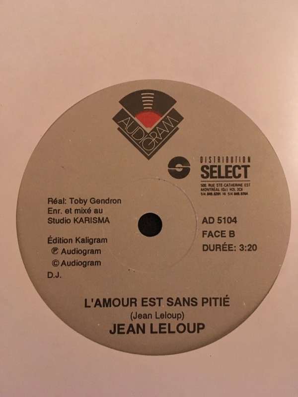 Accords et paroles L'amour est sans pitié Jean Leloup