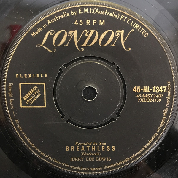 Accords et paroles Breathless Jerry Lee Lewis