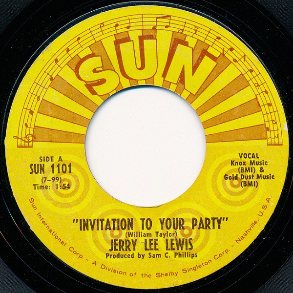 Accords et paroles Invitation To Your Party Jerry Lee Lewis