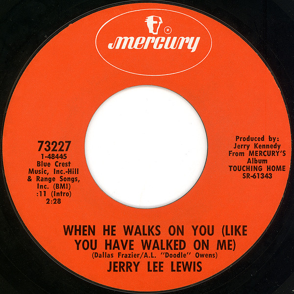 Accords et paroles When He Walks On You Jerry Lee Lewis