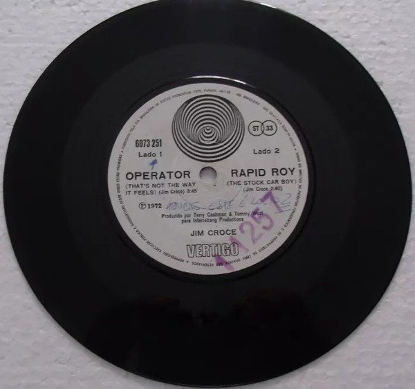 Accords et paroles Rapid Roy The Stock Car Boy Jim Croce