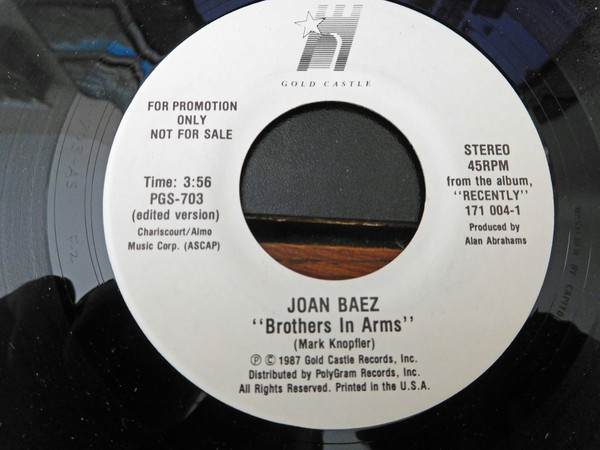 Accords et paroles Brothers In Arms Joan Baez