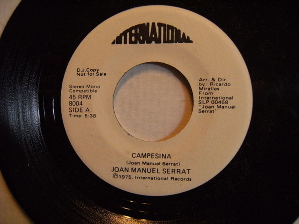 Accords et paroles Campesina Joan Manuel Serrat