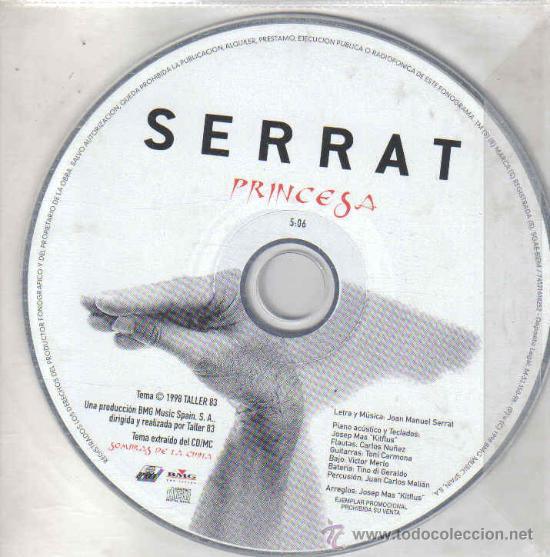 Accords et paroles Princesa Joan Manuel Serrat