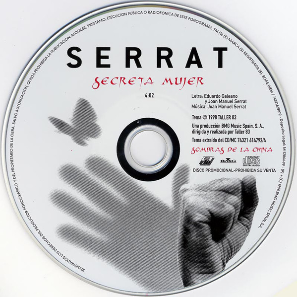 Accords et paroles Secreta Mujer Joan Manuel Serrat