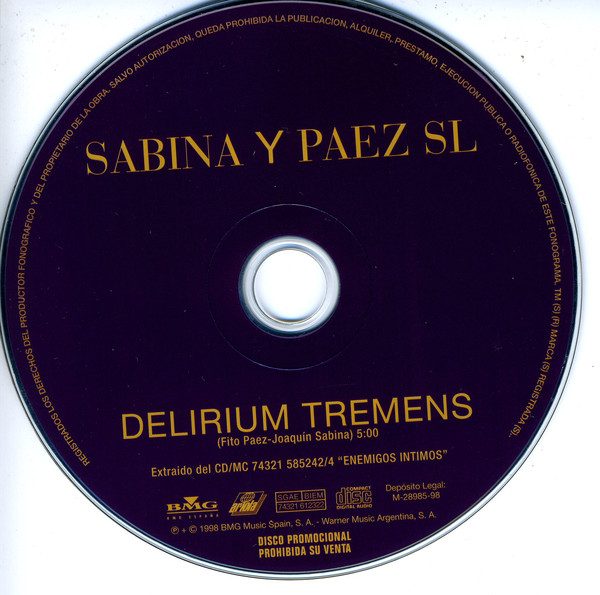 Accords et paroles Delirium Tremens Joaquín Sabina