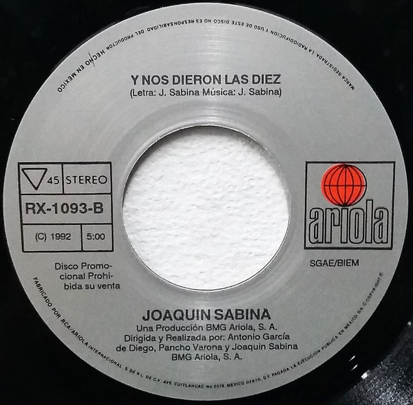 Accords et paroles Y Nos Dieron Las Diez Joaquín Sabina
