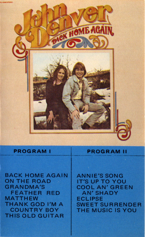 Accords et paroles Back Home Again John Denver