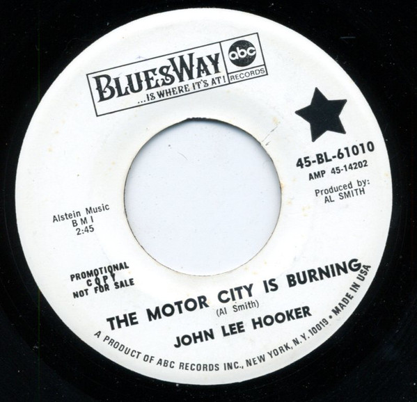 Accords et paroles The Motor City Is Burning John Lee Hooker