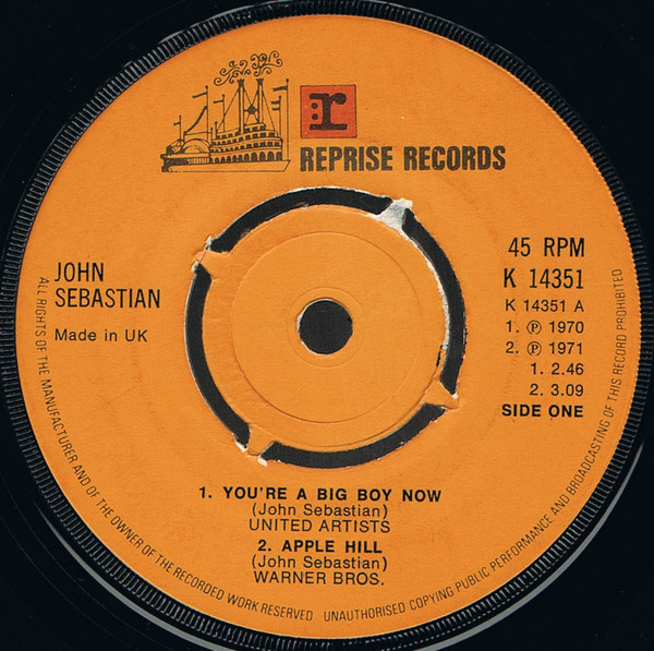 Accords et paroles Youre A Big Boy Now John Sebastian