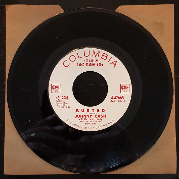 Accords et paroles Busted Johnny Cash