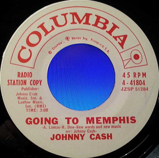 Accords et paroles Goin To Memphis Johnny Cash