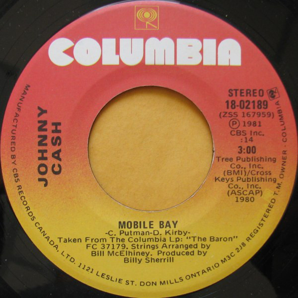 Accords et paroles Mobile Bay Johnny Cash
