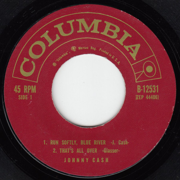 Accords et paroles Run Softly, Blue River Johnny Cash