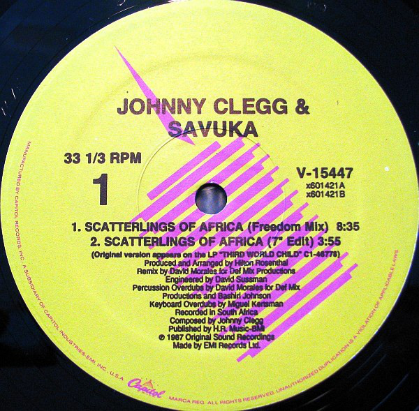 Accords et paroles Scatterlings Of Africa Johnny Clegg