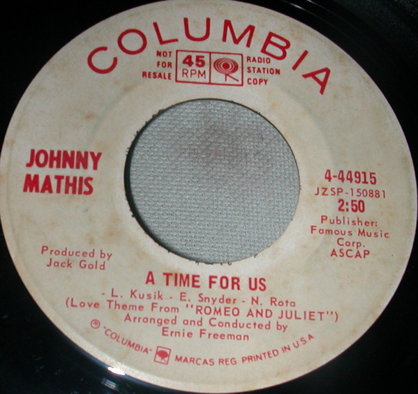 Accords et paroles A time for us Johnny Mathis
