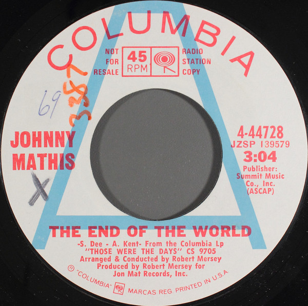 Accords et paroles The End Of The World Johnny Mathis