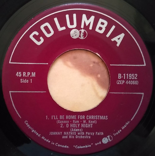 Accords et paroles I'll Be Home For Christmas Johnny Mathis