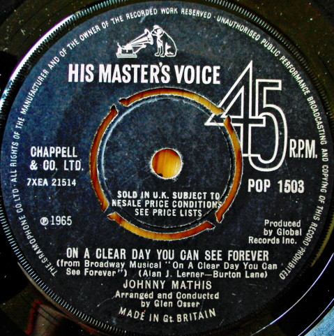 Accords et paroles On A Clear Day Johnny Mathis