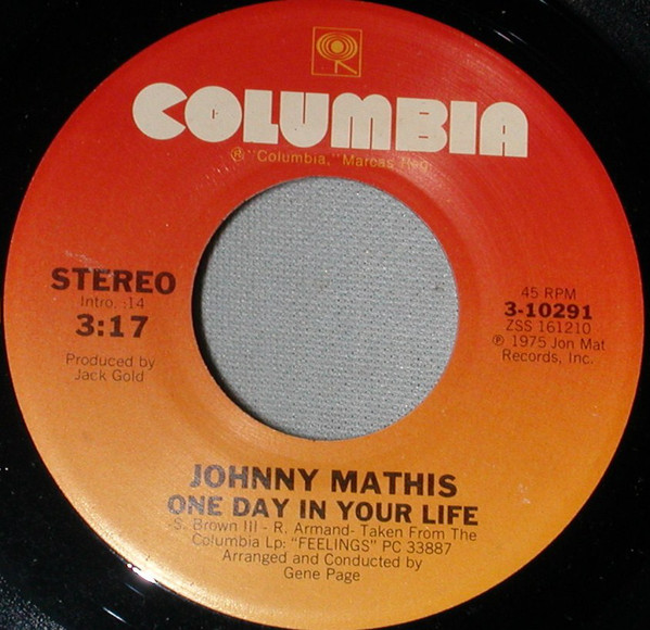 Accords et paroles One Day In Your Life Johnny Mathis