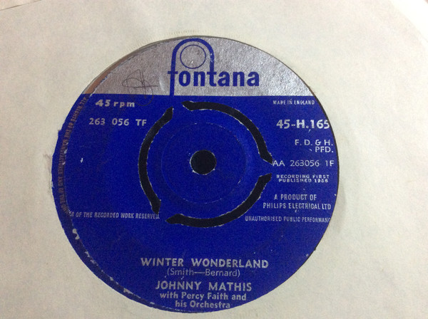 Accords et paroles Winter Wonderland Johnny Mathis