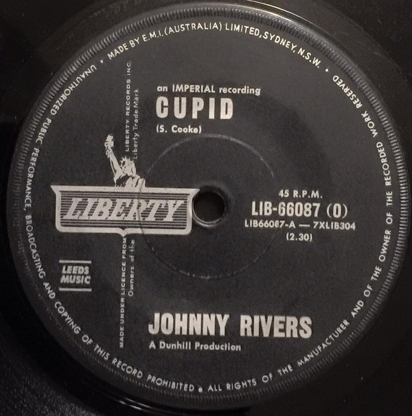Accords et paroles Cupid Johnny Rivers