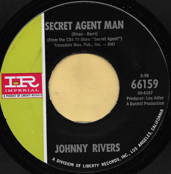 Accords et paroles Secret Agent Man Johnny Rivers