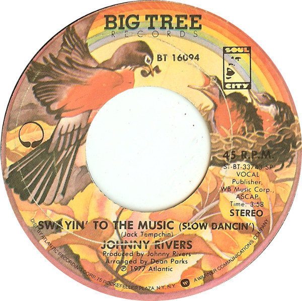 Accords et paroles Swayin' To The Music (Slow Dancin') Johnny Rivers