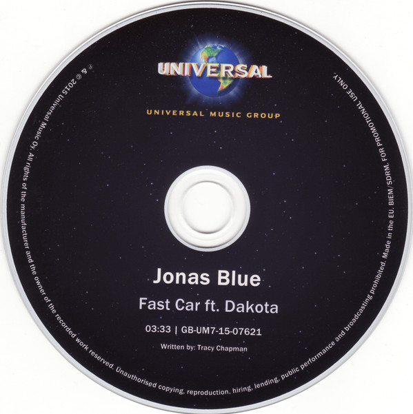 Accords et paroles Fast Car Jonas Blue