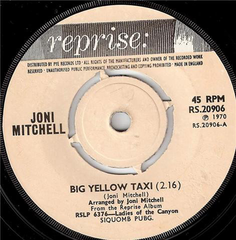 Accords et paroles Big Yellow Taxi Joni Mitchell