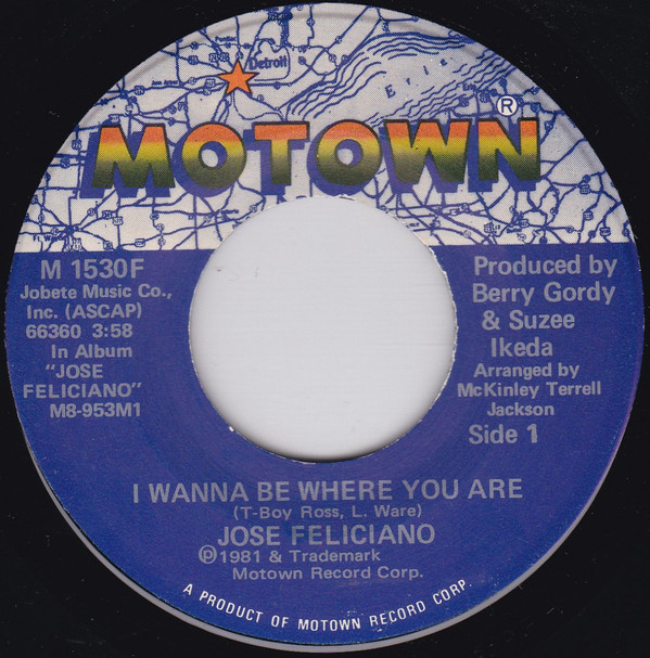 Accords et paroles I Wanna Be Where You Are José Feliciano