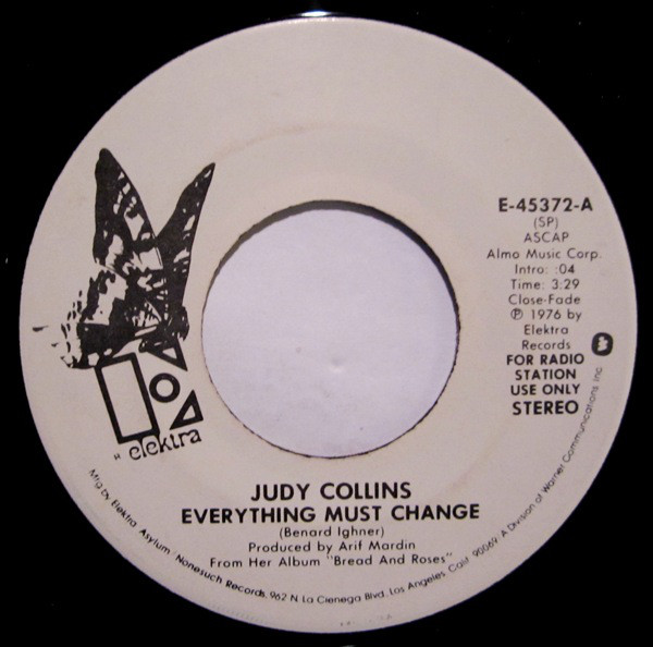 Accords et paroles Everything Must Change Judy Collins