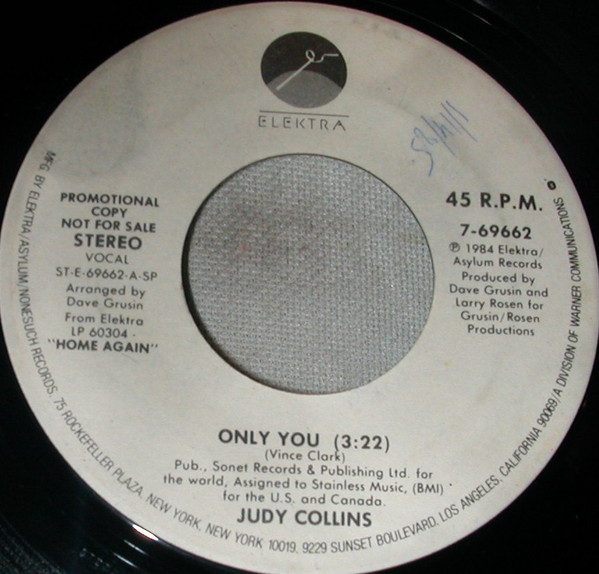 Accords et paroles Only You Judy Collins