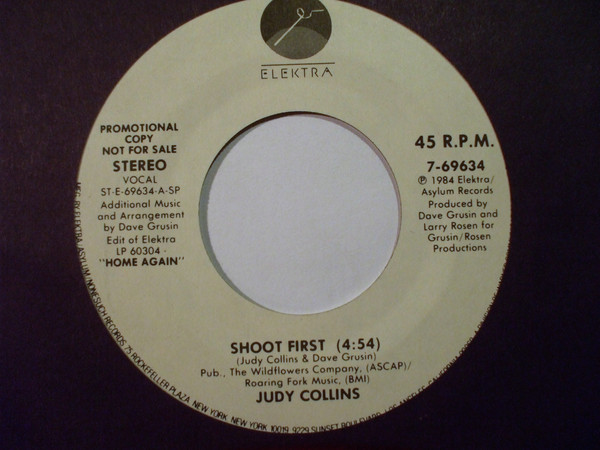 Accords et paroles Shoot First Judy Collins