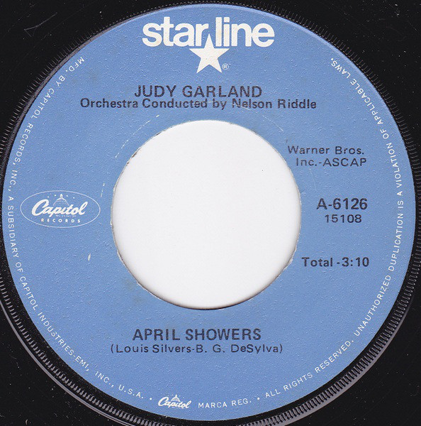 Accords et paroles April Showers Judy Garland