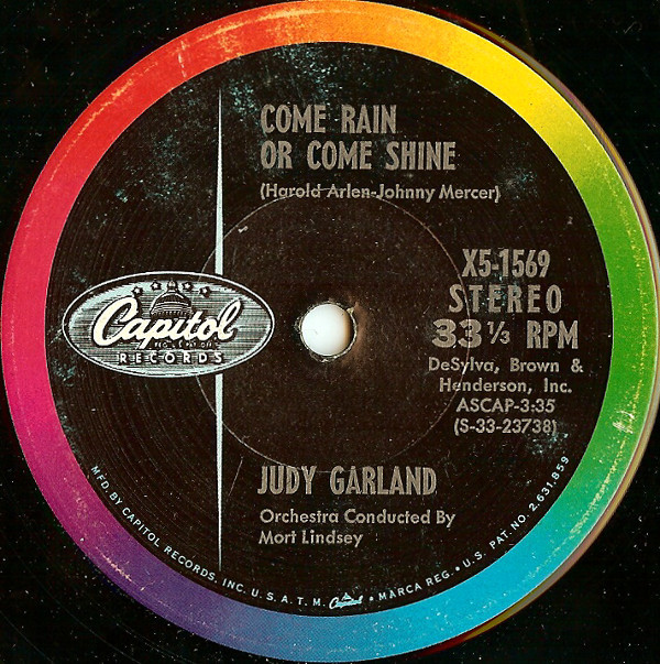 Accords et paroles Come Rain Or Come Shine Judy Garland