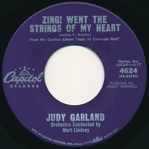 Accords et paroles Zing! Went The Strings Of My Heart Judy Garland