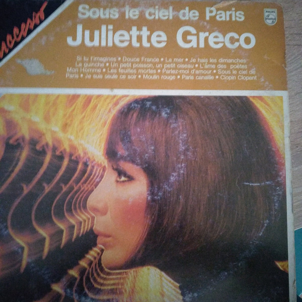 Accords et paroles Sous le ciel de Paris Juliette Gréco