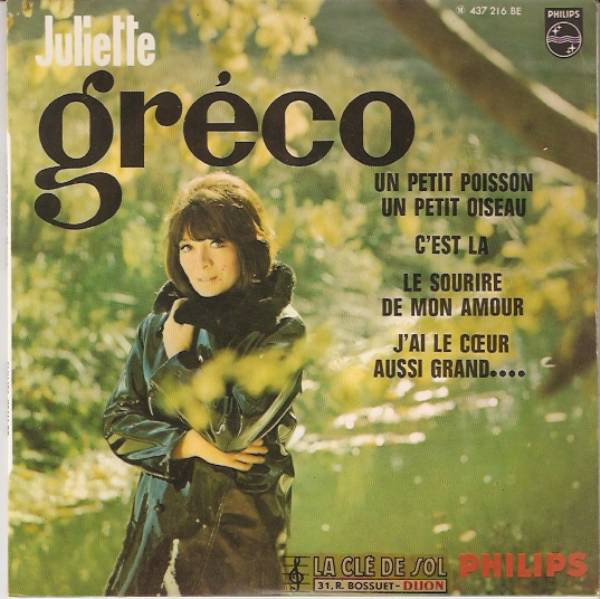 Accords et paroles Un petit poisson, un petit oiseau Juliette Gréco