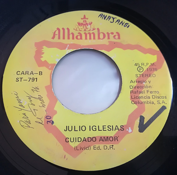Accords et paroles A Veces Tu, A Veces Yo Julio Iglesias