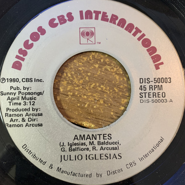 Accords et paroles Amantes Julio Iglesias