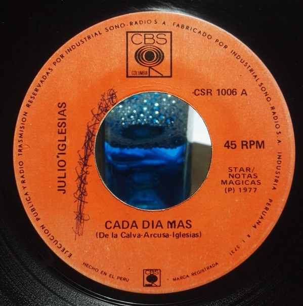 Accords et paroles Cada Dia Más Julio Iglesias