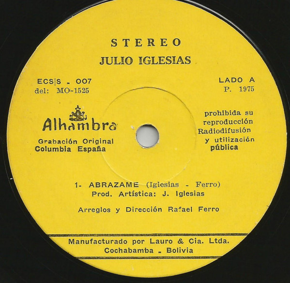 Accords et paroles Quiero Julio Iglesias