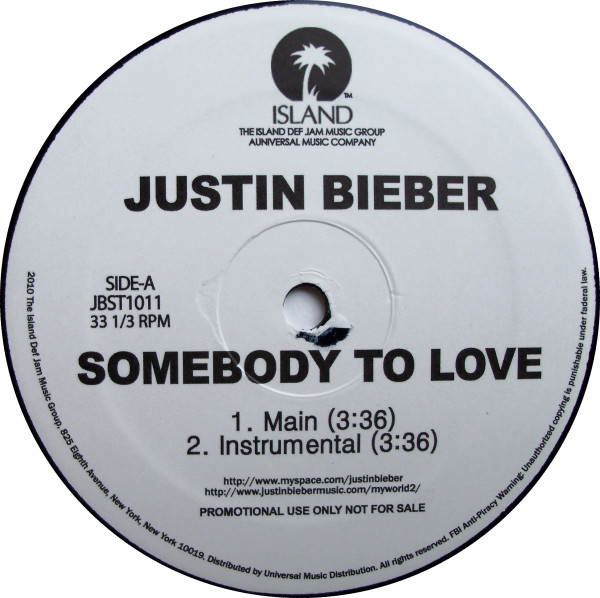 Accords et paroles Somebody Justin Bieber