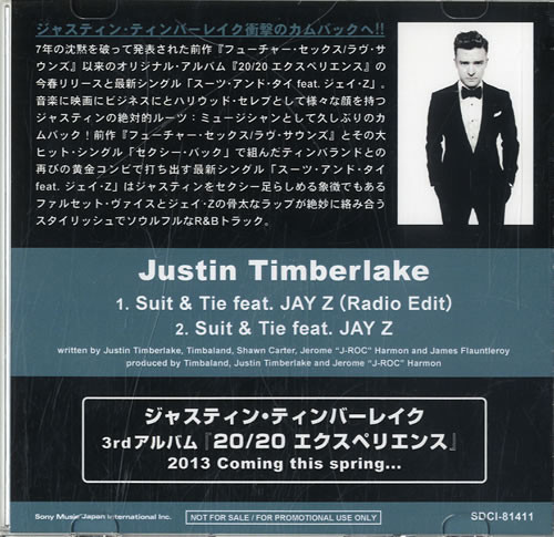 Accords et paroles Suit And Tie Justin Timberlake