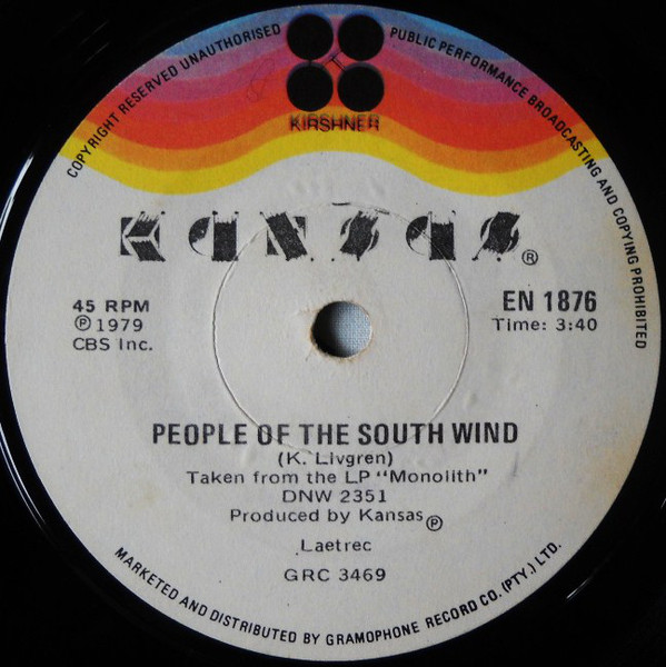 Accords et paroles People Of The South Wind Kansas