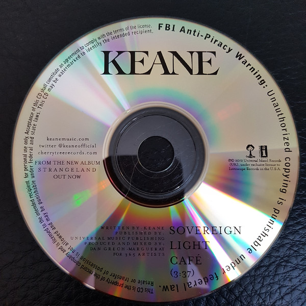 Accords et paroles Sovereign Light Café Keane